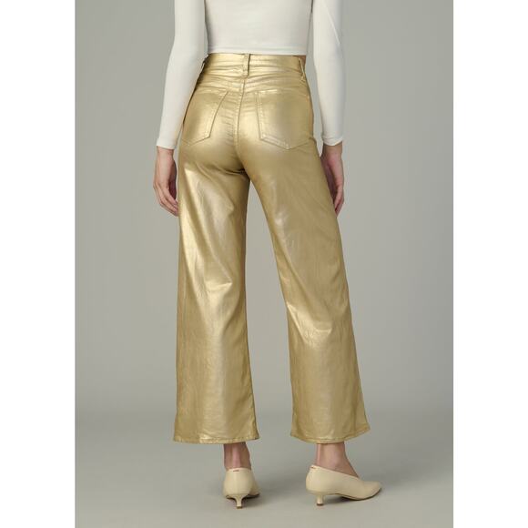 Joes Jeans The Mia High Rise Wide Ankle Jeans Gold Foil 27 - Picture 6 of 15